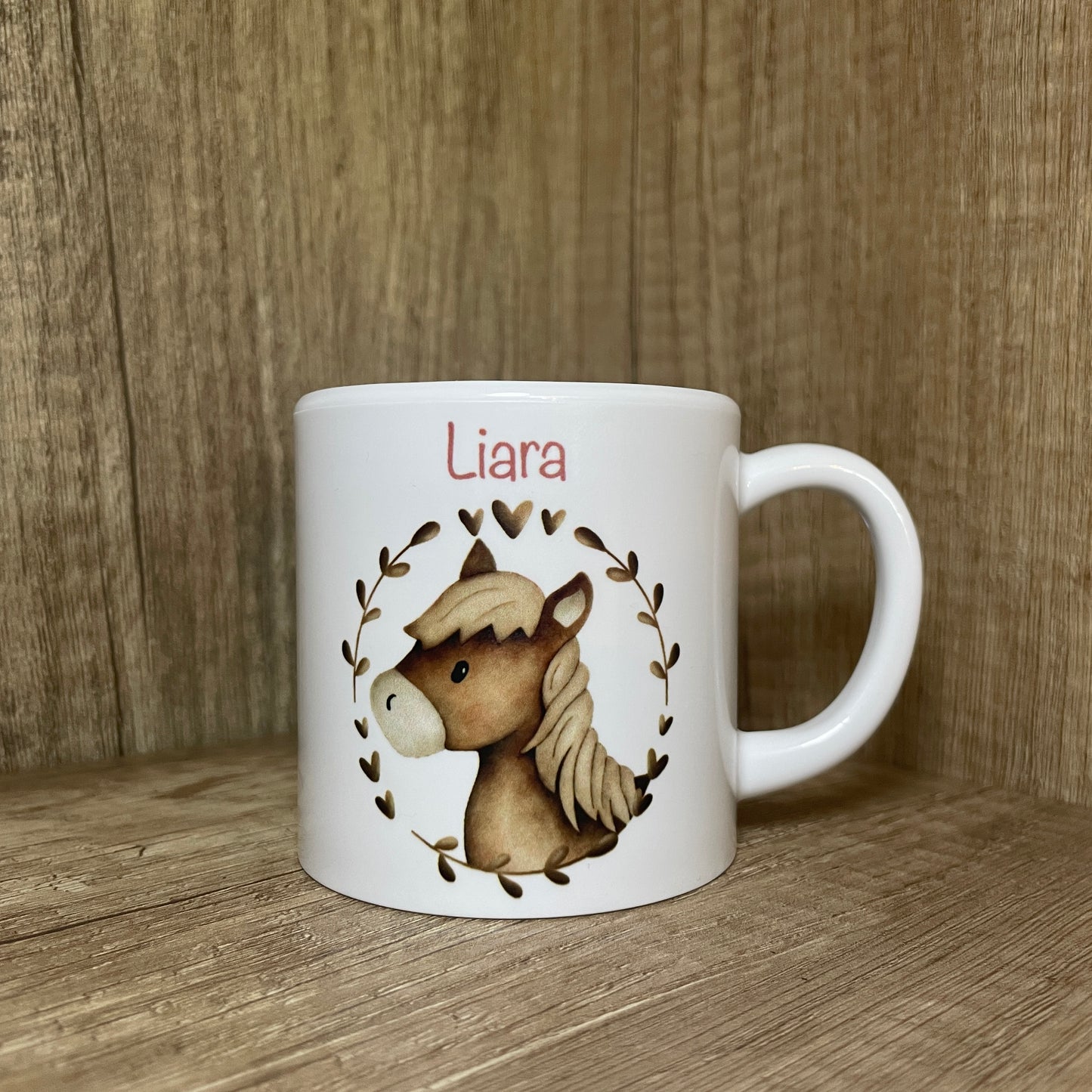 Kinderbecher personalisiert, Kindertasse, Kunststofftasse, Name, Geschenk, Kindergarten, Giraffe, Tiere, Weihnachten, Taufe