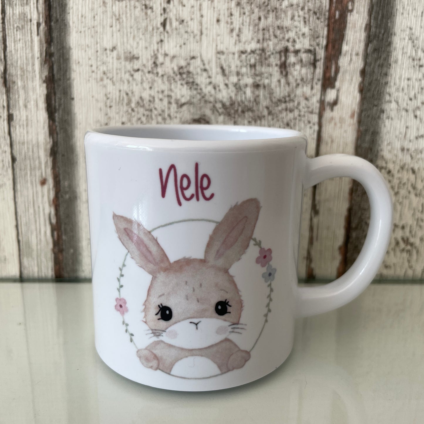 Kinderbecher personalisiert, Kindertasse, Kunststofftasse, Name, Geschenk, Kindergarten, Giraffe, Tiere, Weihnachten, Taufe