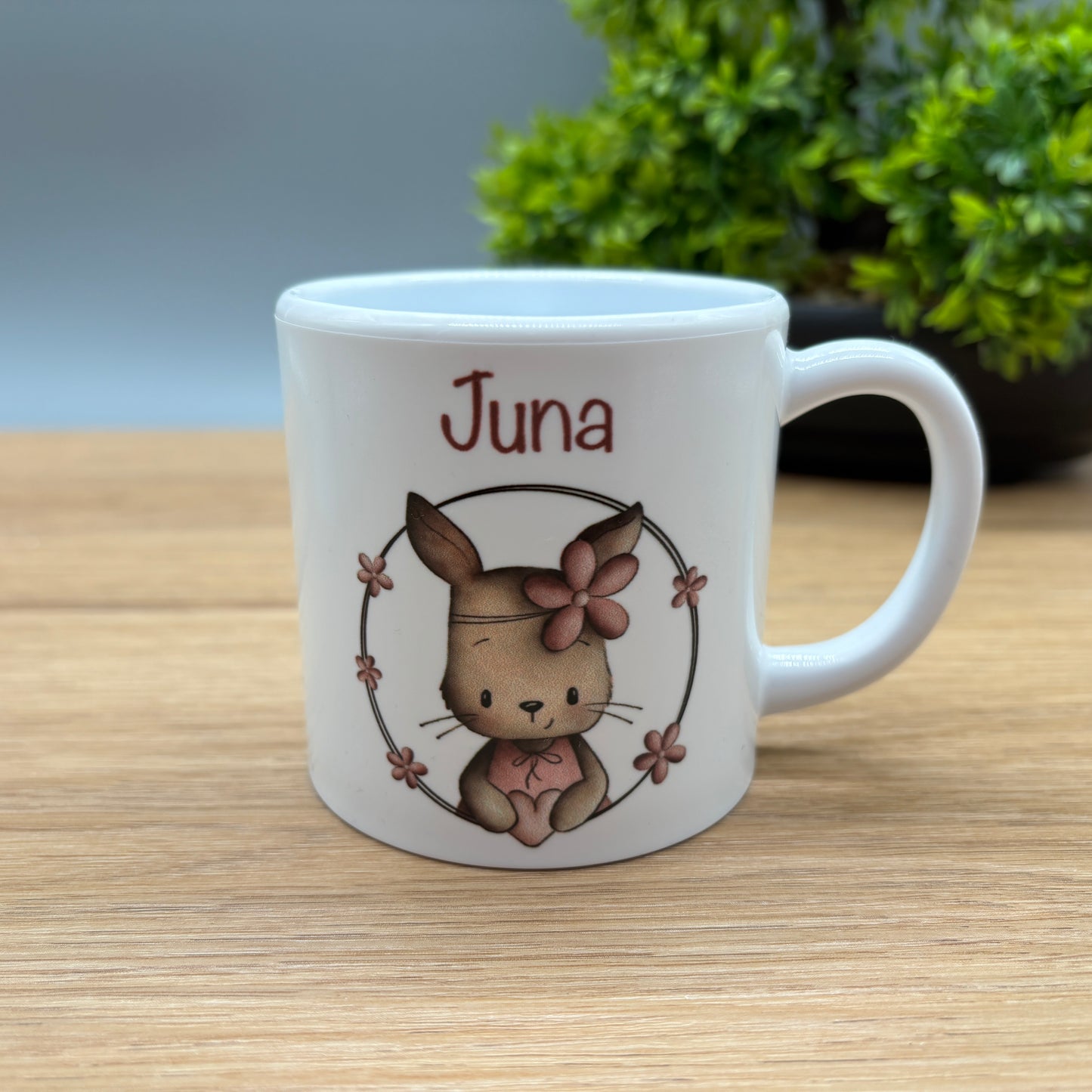 Kinderbecher personalisiert, Kindertasse, Kunststofftasse, Name, Geschenk, Kindergarten, Giraffe, Tiere, Weihnachten, Taufe